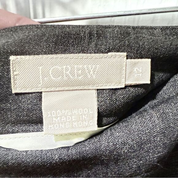 NWOT J.Crew wool gray Pencil skirt in lightweight  zipper midi work office - Picture 8 of 9